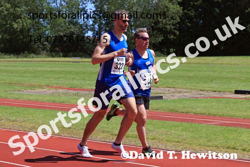 Mens 1500 metres, 2024 NE Masters Track and Field Champs., Monkton Stadium, Jarrow.  Photo: David T. Hewitson/Sports for All Pics